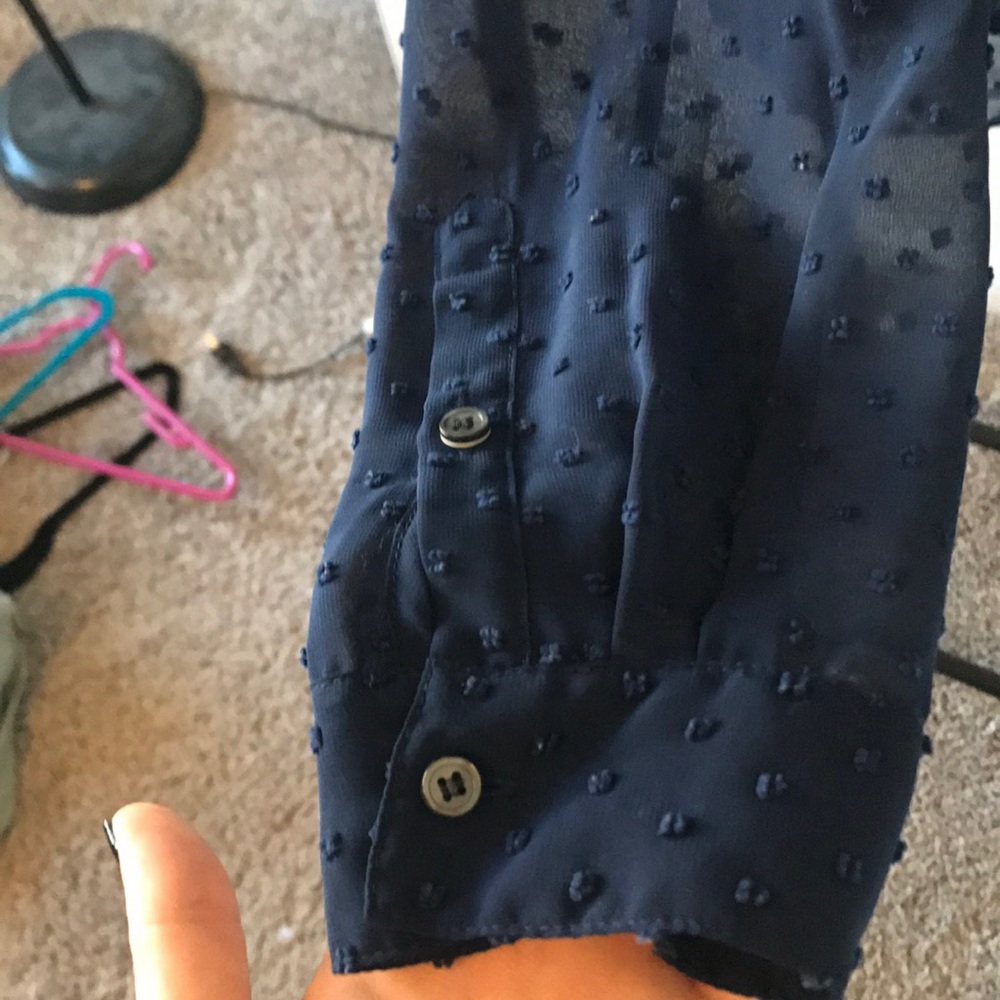 J crew navy blue blouse - Picture 7 of 7